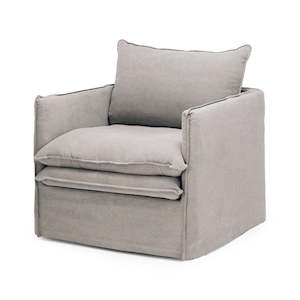 Armchairs Nz: Hamilton Slipcover Armchair - Cement