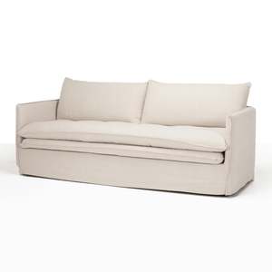 Furniture Sale Clearance: Hamilton Slipcover 3 Seater Sofa -Oatmeal