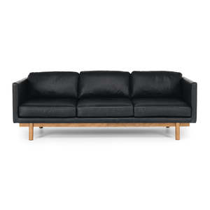 Strada 3 seater - Black Leather *Display model*