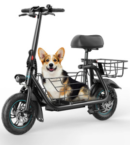 Electric Scooter: Electric scooter with Seat and Basket Gyroor C1S NZ