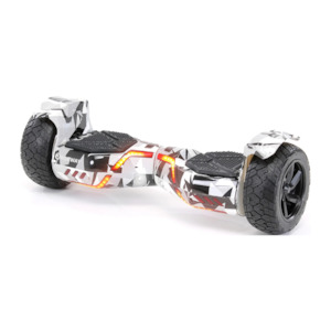 Hoverboard accessories - Kiwi Hoverboard & Scooter: Chic Camouflage Grey Hoverboard Offroad 8.5 inch