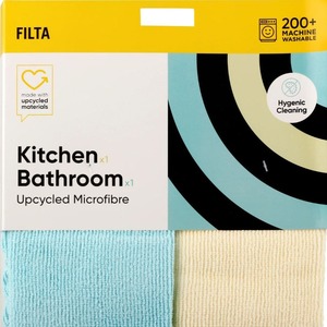 Products: Filta Upcycled Microfibre Cloth - Kitchen & Bathroom (2 Pack) - Kiwi Hygiene Supplies