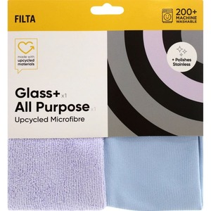 Products: Filta Upcycled Microfibre Glass/All Purpose Cloth (2 Pack) - Kiwi Hygiene Supplies
