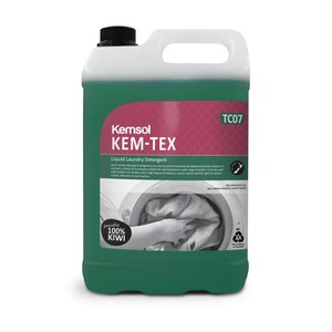 Products: Kemsol Kem-Tex Laundry Detergent 5L - Carton of 4 - Kiwi Hygiene Supplies