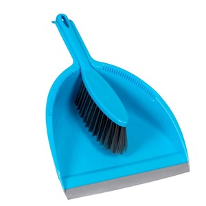 CLEANLINK Dustpan & Brush, Blue - Kiwi Hygiene Supplies