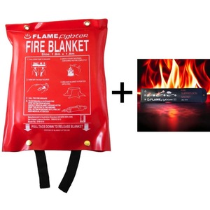 Products: Large Fire Blanket & Fire Suppression Sachet Combo - Kiwi Hygiene Supplies