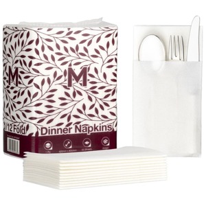 Products: Airlaid 1 Ply Dinner Napkins Pocket Fold 420mmx400mm - Box of 500 - Kiwi Hygiene Supplies