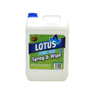 Products: Lotus Fresh Lime Spray & Wipe Cleaner 5L - Kiwi Hygiene Supplies