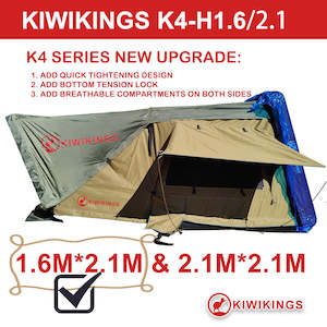 Roof Top Tent 1: (2025 SALE) KIWIKINGS  (K4-H1.6)1.6M*2.1M roof top tent  Hydraulic automatic Hard-top roof tent