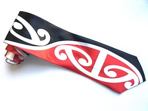 Clothing Fashion: New Zealand Koru Tie Red-Black