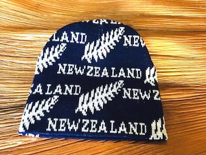 Clothing Fashion: New Zealand Beanie Ferns Navy