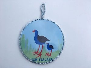 Souvenirs Stationery: Ceramic Pukeko Wall Art Wall Hanging
