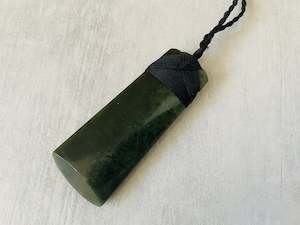 Lashed Greenstone Top Grade Nephrite Jade Maori Toki X-Large 90mm