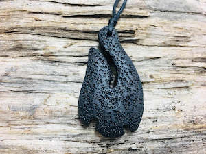 Pumice Carving Fish hook Black
