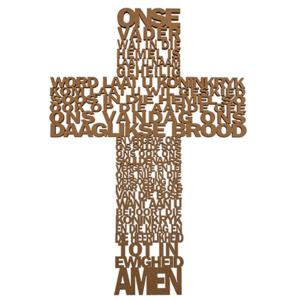 Products: Cross Afrikaans Onse Vader Kiwi Laser