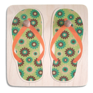 Language Puzzles: Jandals Left & Right puzzle