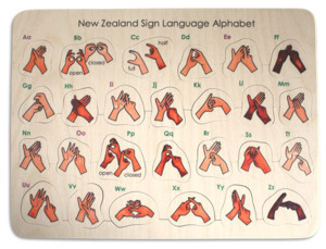 Language Puzzles: Learn to Sign: Alphabet puzzle
