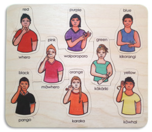 Language Puzzles: Learn to Sign: Colours puzzle
