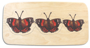 Aotearoa New Zealand: Three Red Admiral Butterflies puzzle
