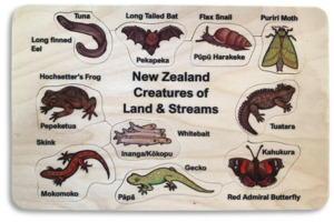 Nz Natural World: NZ Creatures of Land & Stream puzzle