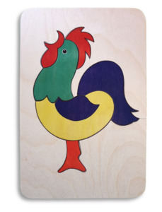 Colourful Fun: Rooster puzzle