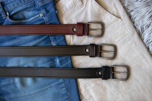Products: Genuine Leather Belt - Style G with Pattern - Kiwi Merino and More