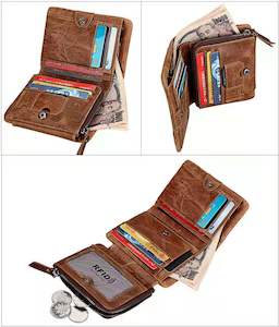 Products: Leather Wallet style 3 - Kiwi Merino and More