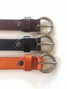 (Width 2.5cm) leather belts - Kiwi Merino and More