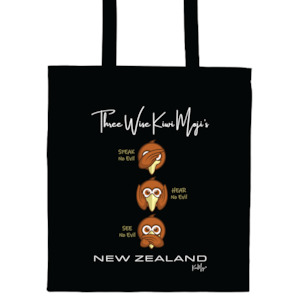 Home: Cotton Tote Bag 3 Wise KiwiMoji's