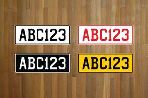 Replica Number Plates: Decorative NZ Style Number Plate