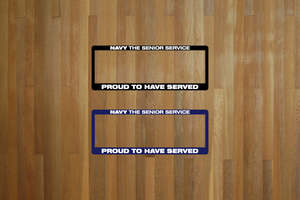 Navy The Senior Service Number Plate Surrounds