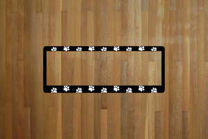 Paw Print number plate surrounds