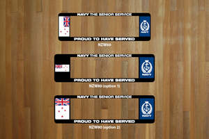 Number Plate Surrounds: Navy Senior Service Winged Number Plate Surrounds