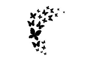 Digital Graphics: Butterflies - Download Digital Clipart Silhouette Vector File