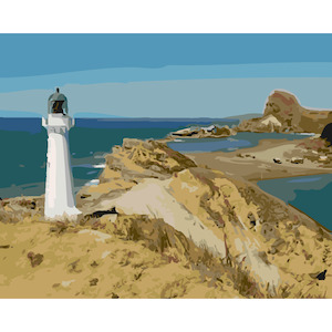 North Island Scenes: Castlepoint Lighthouse