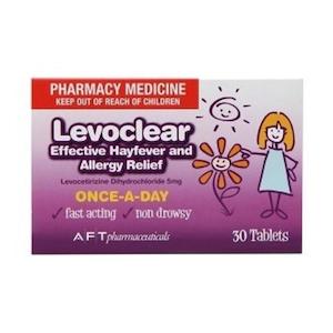 Allergies Hayfever: Levoclear Hayfever and Allergy Relief 5mg Tablets 30 [limited to 6 per order]