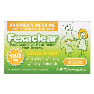 Allergies Hayfever: Fexaclear 180mg Tablets 10