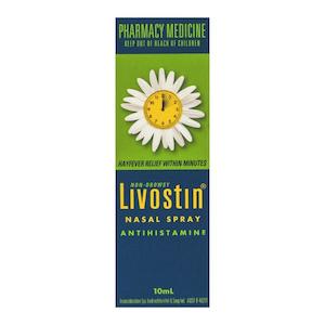 Allergies Hayfever: Livostin Nasal Spray Antihistamine 10ml