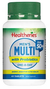 Allergy Hayfever: Healtheries 50+ Men's Multi with Probiotics One-A-Day 60 Tablets