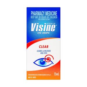 Allergy Hayfever: Visine Eye Drops Clear 15ml