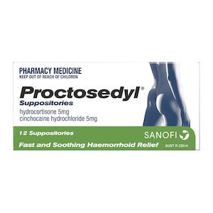 Anti Itch: PROCTOSEDYL Suppository 12 pack