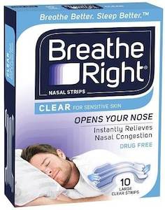 Anti Snoring: Breathe Right Nasal Strips 10 - Clear