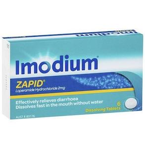 Antidiarrheal: Imodium Zapid Tablets 6 [limited to 10 per order]