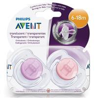 Baby Accessories: Philips Avent 6 months + Soother Translucent 2 Pack