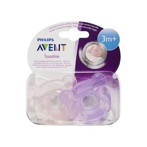 Baby Accessories: Philips Avent 3 months + Bear Soothie 2 Pack