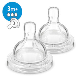 Baby Colic Reflux: Philips Avent Anti-Colic Medium Flow 3 months + Teats 2 Pack
