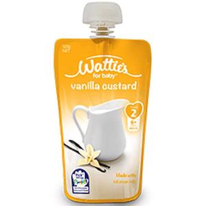 Baby Food: Wattie's Stage 2 Baby Food Vanilla Custard 120g