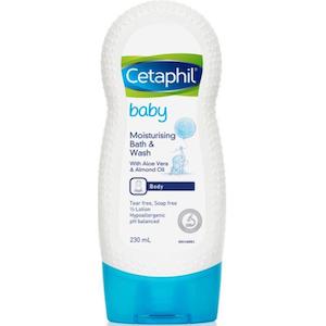 Baby Hair Body Wash: Cetaphil Baby Moisturising Bath & Wash 230ml