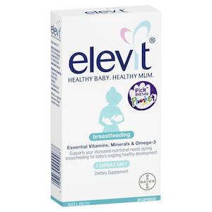 Baby Vitamins: Elevit Breastfeeding Multivitamin Capsules 30 pack (30 days)