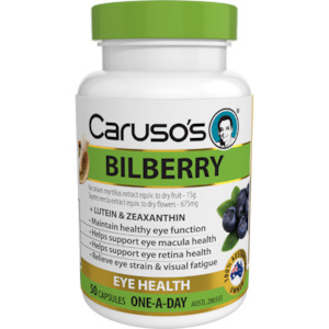 Bilberry: Caruso's Bilberry 50 Capsules